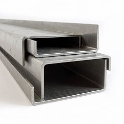 Нержавеющий швеллер гнутый неравнополочный